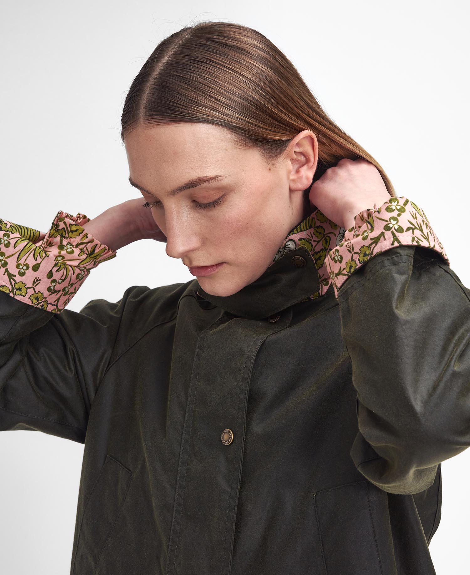 Barbour x William Morris Gallery Shelton Waxed Jacket image number 4