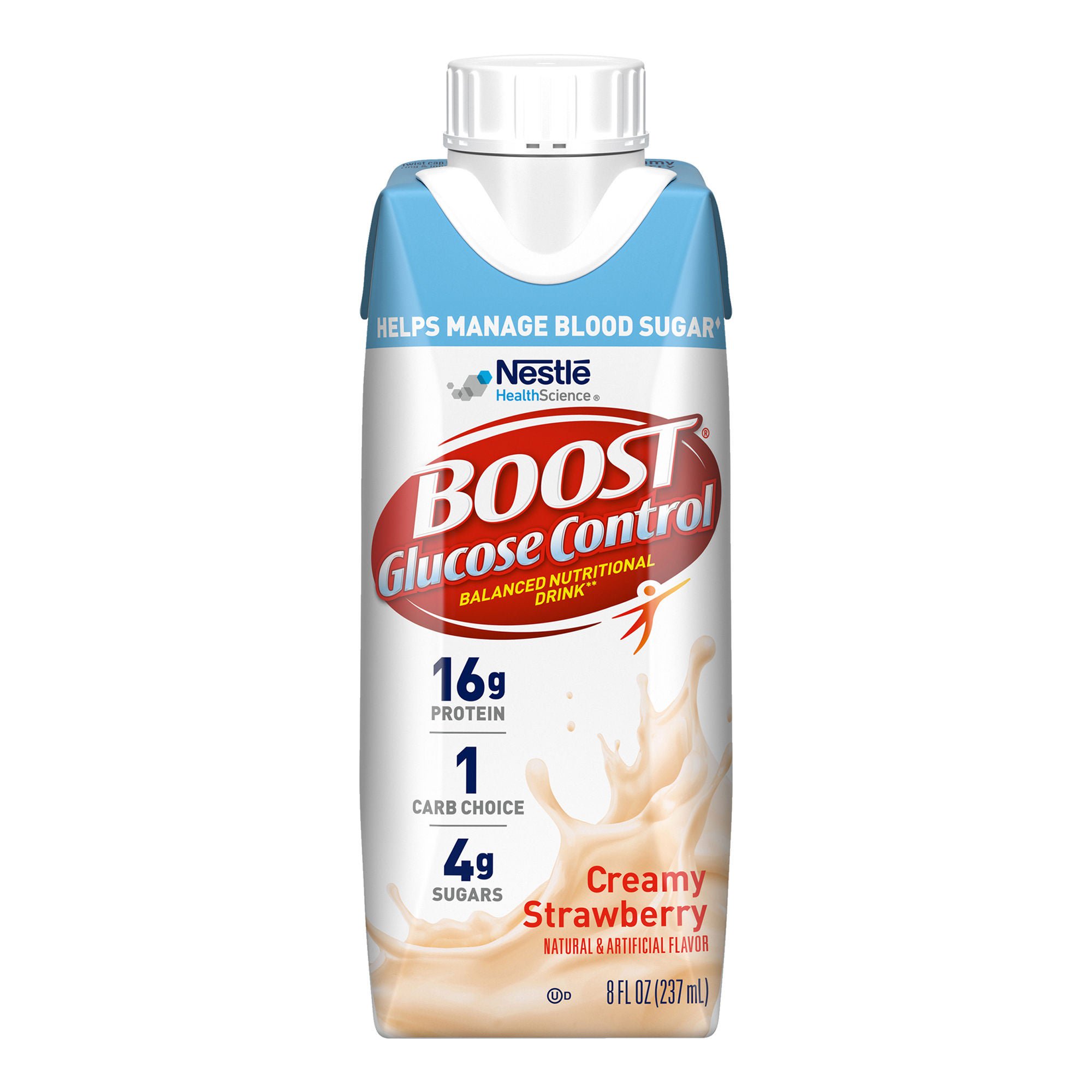 Boost® Glucose Control Strawberry Balanced Nutritional Drink, 8-ounce carton