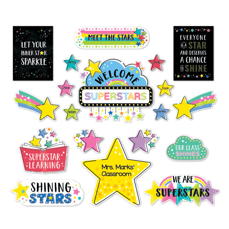 Shine Bright Bulletin Board Set, 43 Pieces