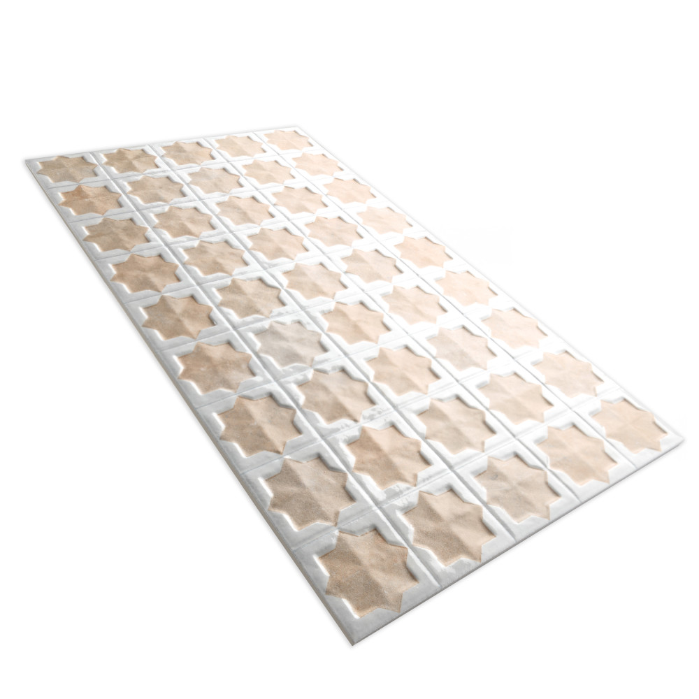 Tetuan Astre Cotto White 12-1/8 in. x 21-7/8 in. Porcelain Wall Tile