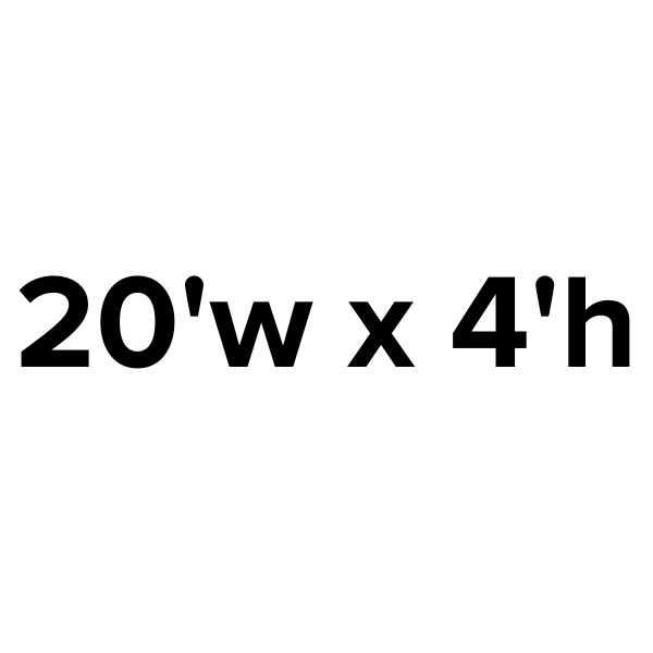 Hanging Sign 20'w x 4'h