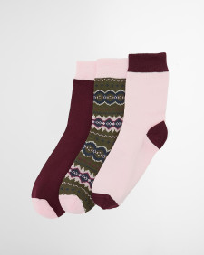 Helen Fair Isle Sock Gift Set Olive