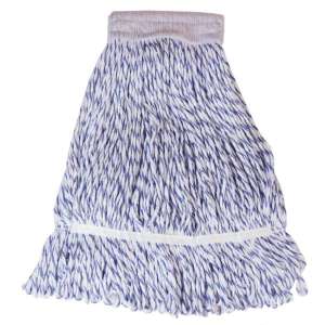 Hillyard, Waxer, Medium, Looped-End, 5" Headband, Polyester/Rayon, Blue, Finish Mop