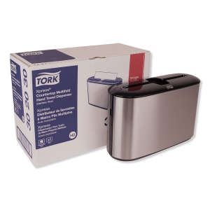 Tork, H2 Xpress Countertop, Multi-fold Folded Towel Dispenser, Stainless Steel