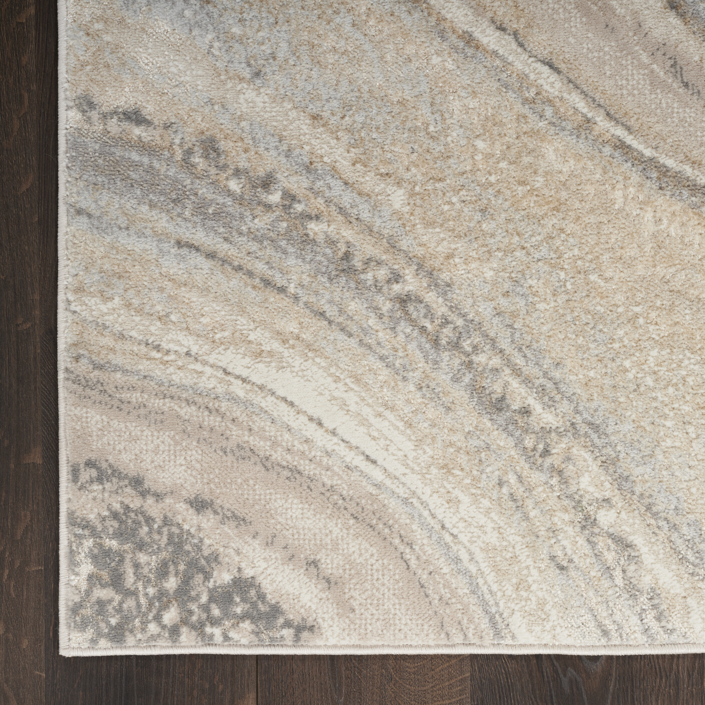 Nourison Splash 9' x 12' Cream Grey Modern Indoor Rug