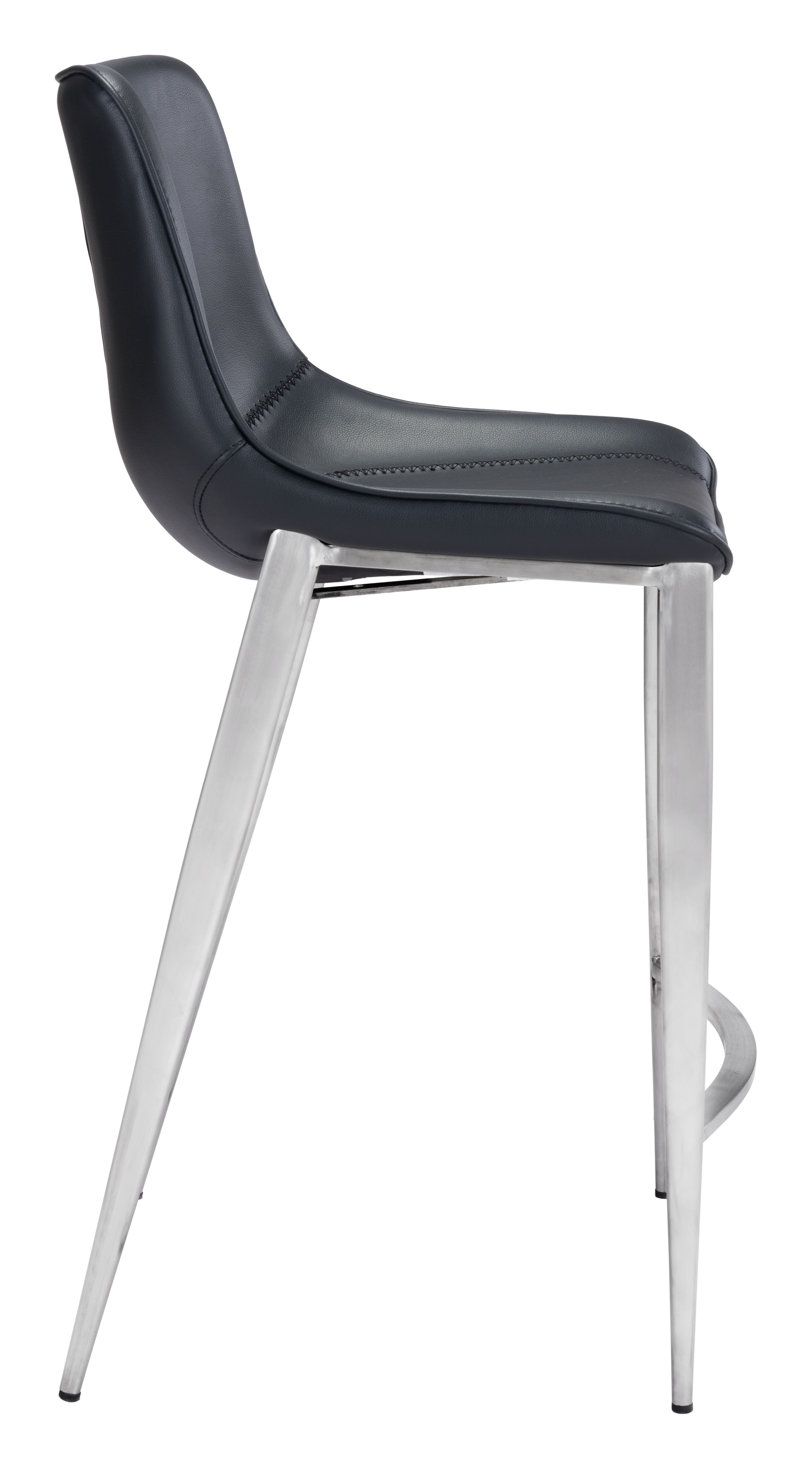 Magnus Counter Stool (Set of 2) Black & Silver product image