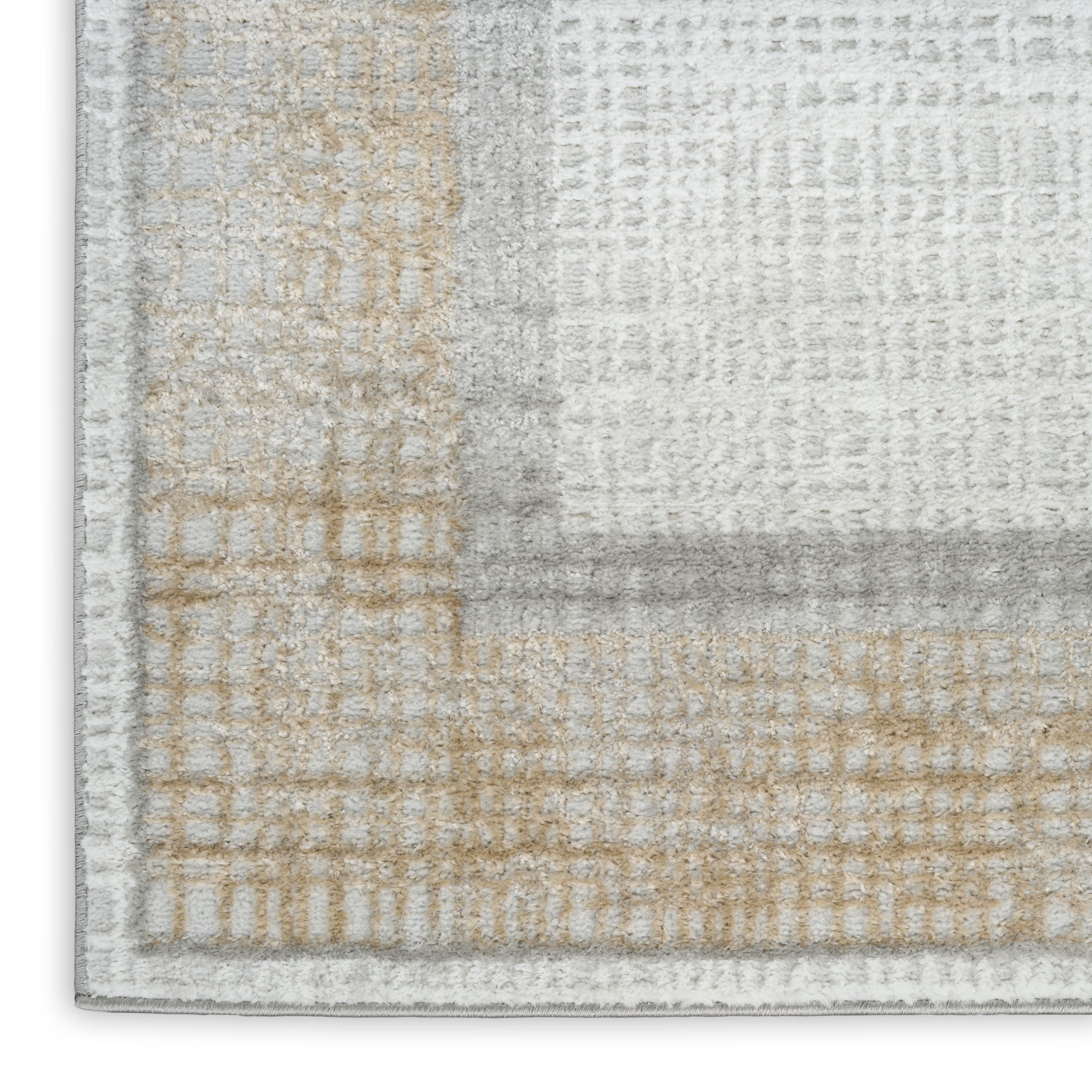 Nourison Dekor 2' x 4' Grey Modern Indoor Rug