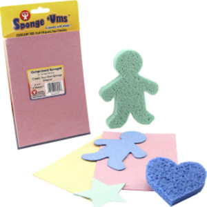 Compressed Sponge Sheets, 5" x 7", 4 Sheets
