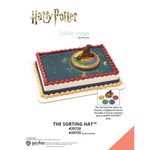 HARRY POTTER™ The Sorting Hat™ The Magic of Cakes® PhotoCake® Enhanced Background Page