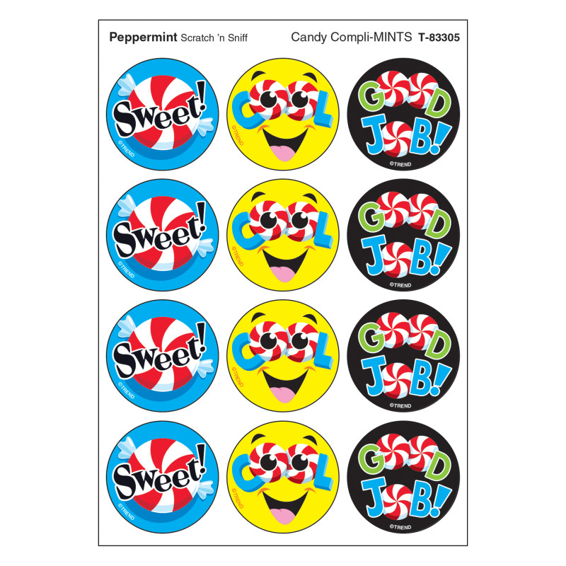 Candy Compli-MINTS/Peppermint Stinky Stickers®, 48 Count