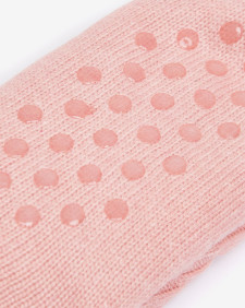 Cable Knit Lounge Socks Dusty Pink