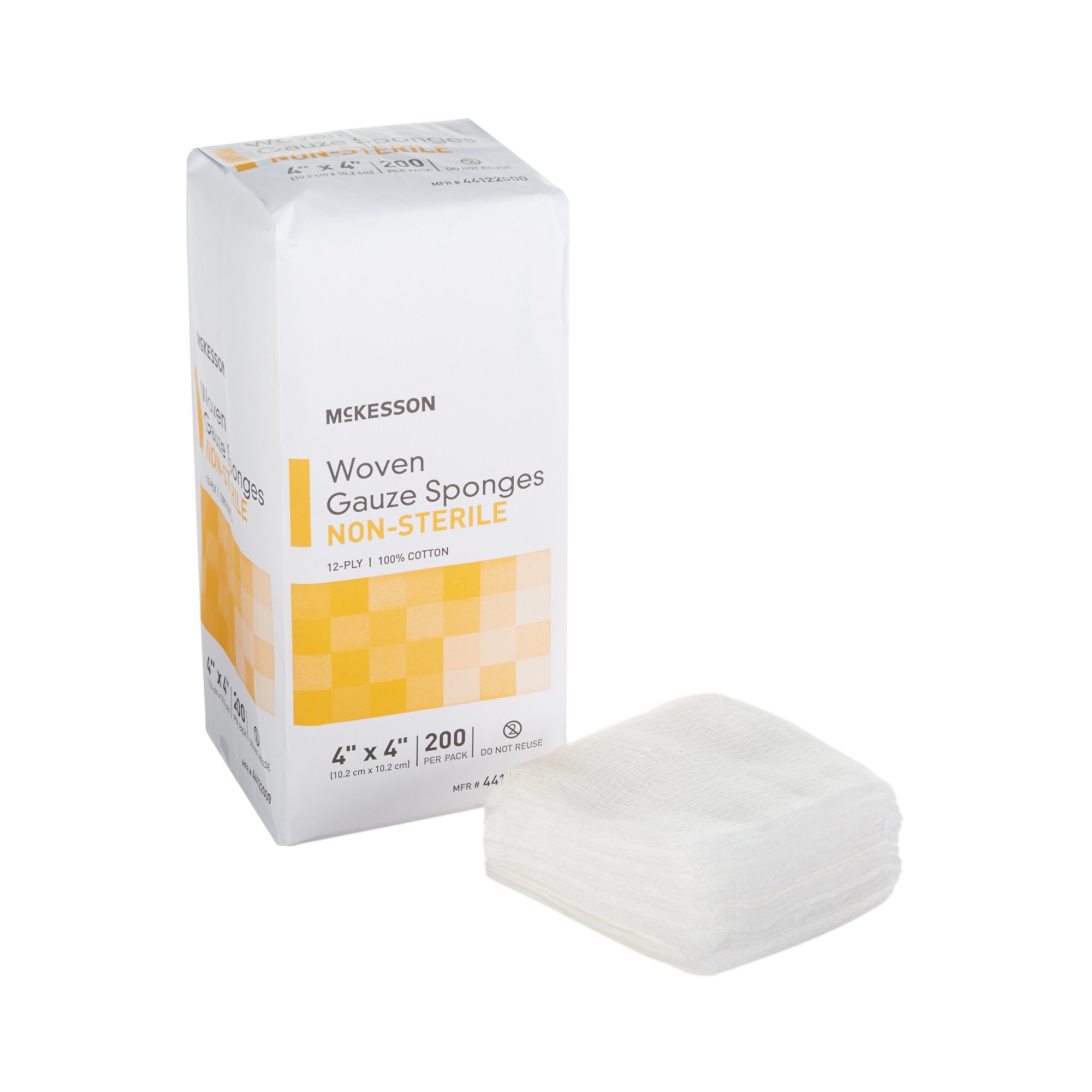 McKesson Gauze Sponge, 4 x 4 Inch, 12-Ply