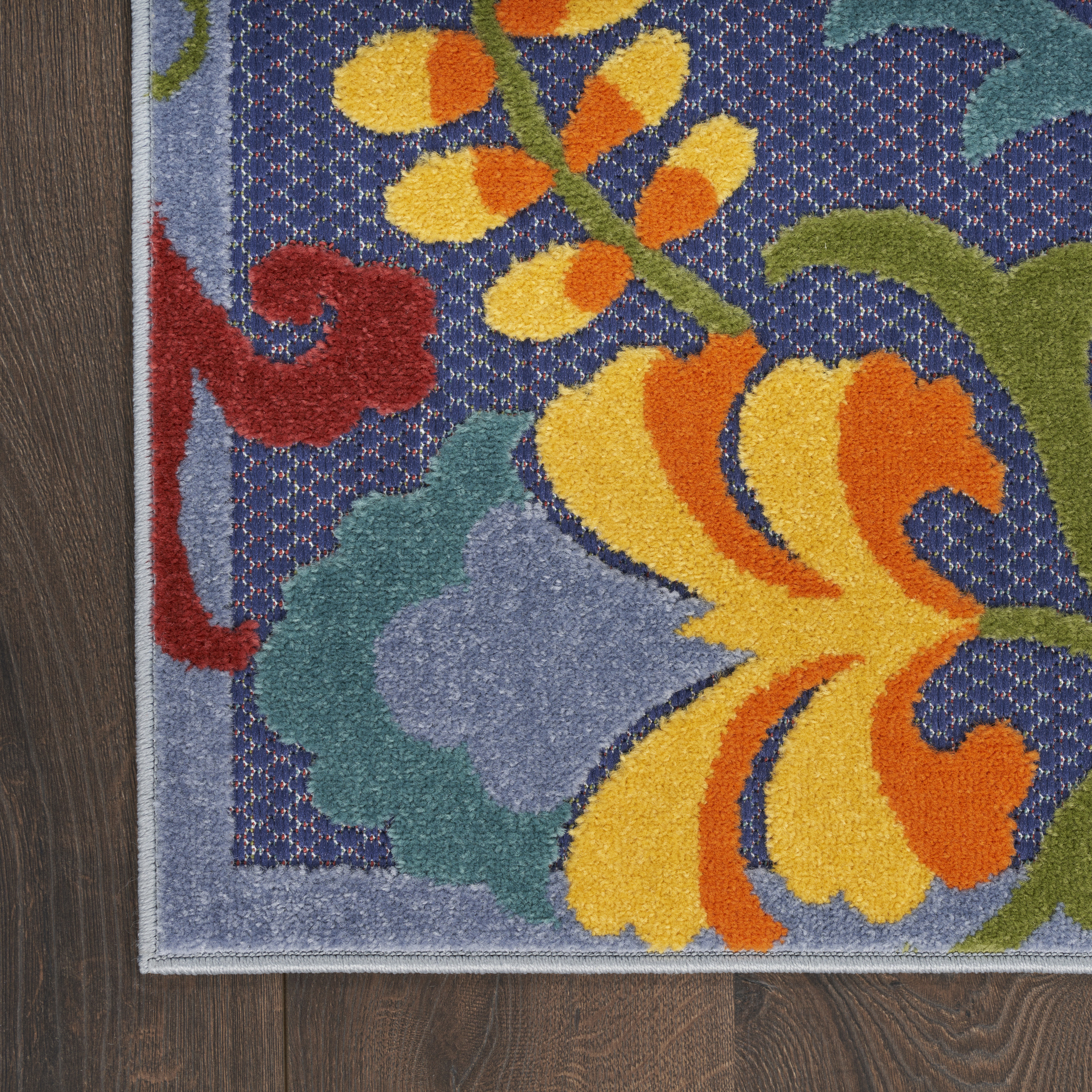 Nourison Aloha 2' x 3' Navy Multicolor Outdoor Rug