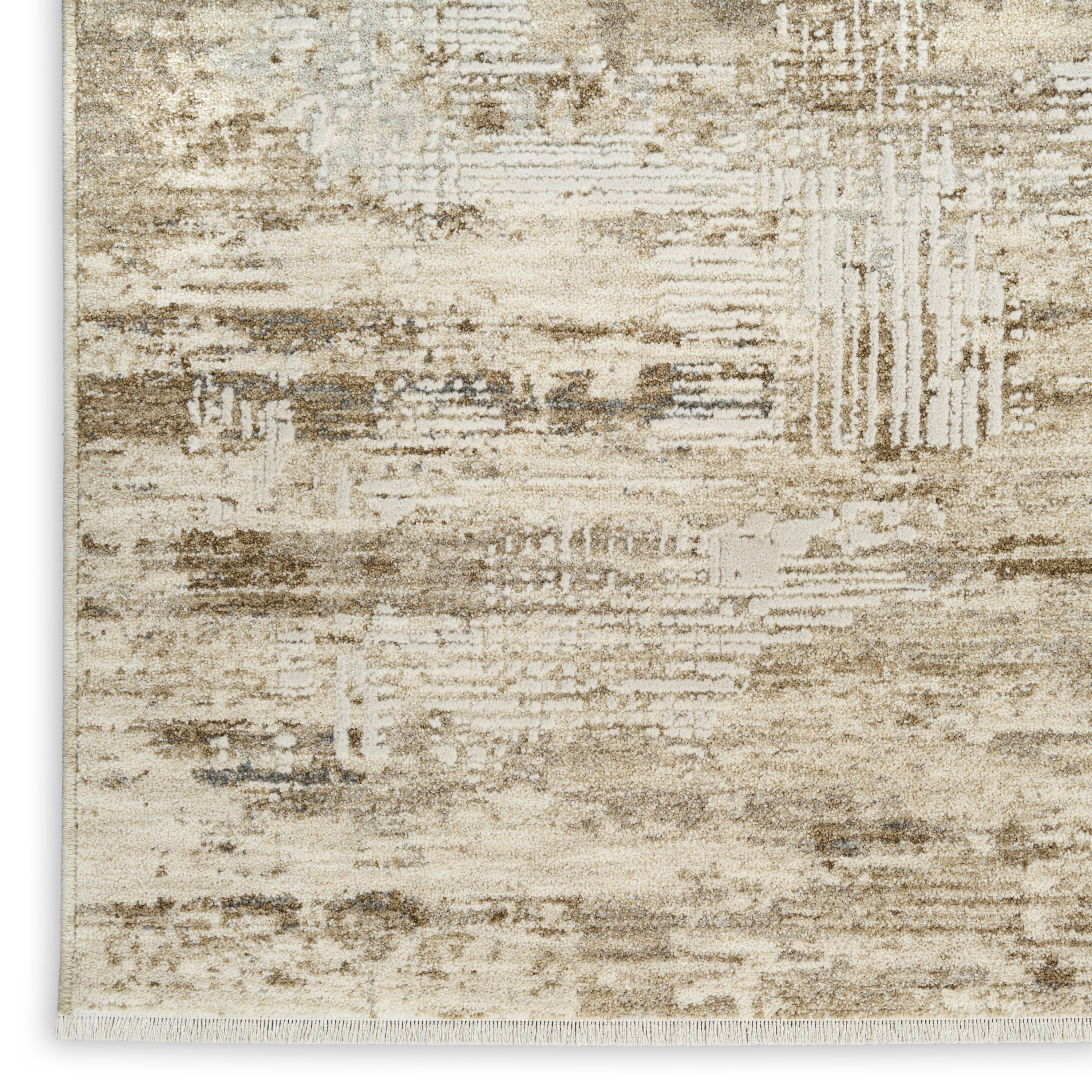 Calvin Klein CK078 Summit 9'10" x 13' Mocha Ivory Modern Indoor Rug