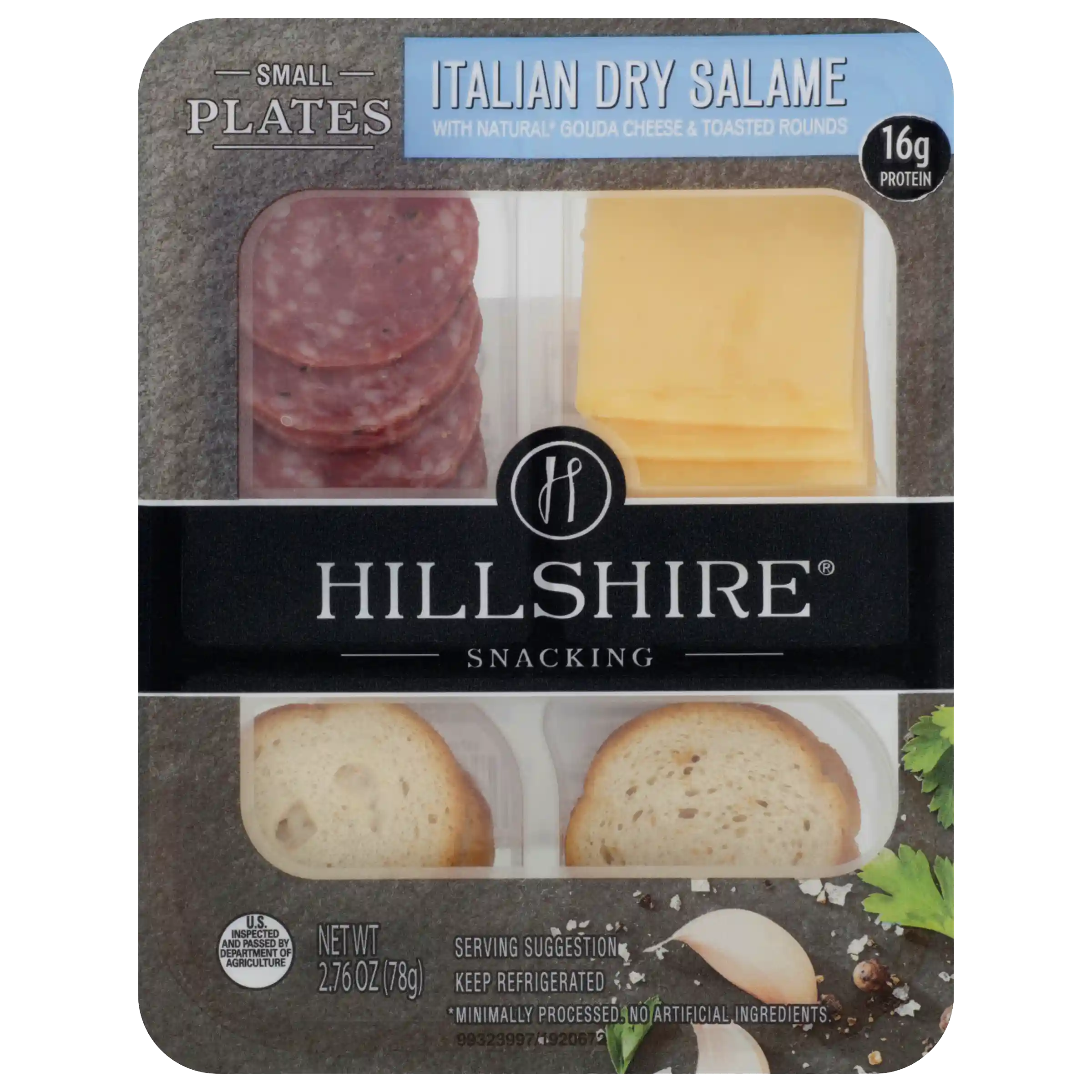 Hillshire® Snacking Small Plates, Italian Dry Salame Deli Lunch Meat and Gouda Cheese, 2.76 oz_image_11