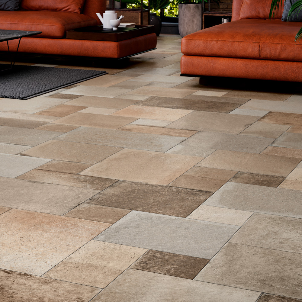 Adagio Taupe Modular 25-5/8 in. x 51-1/8 in. Porcelain Floor and Wall Tile