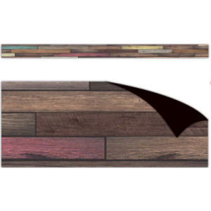 Reclaimed Wood Design Magnetic Border, 24 Feet