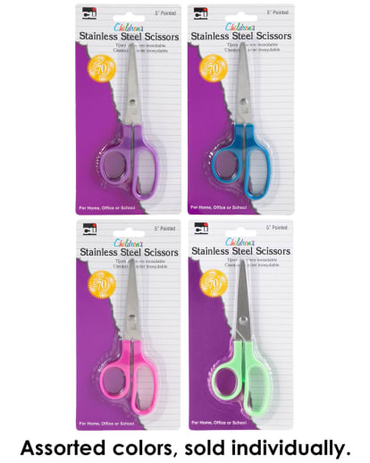 Children's Stainless Steel Scissors - Pointed