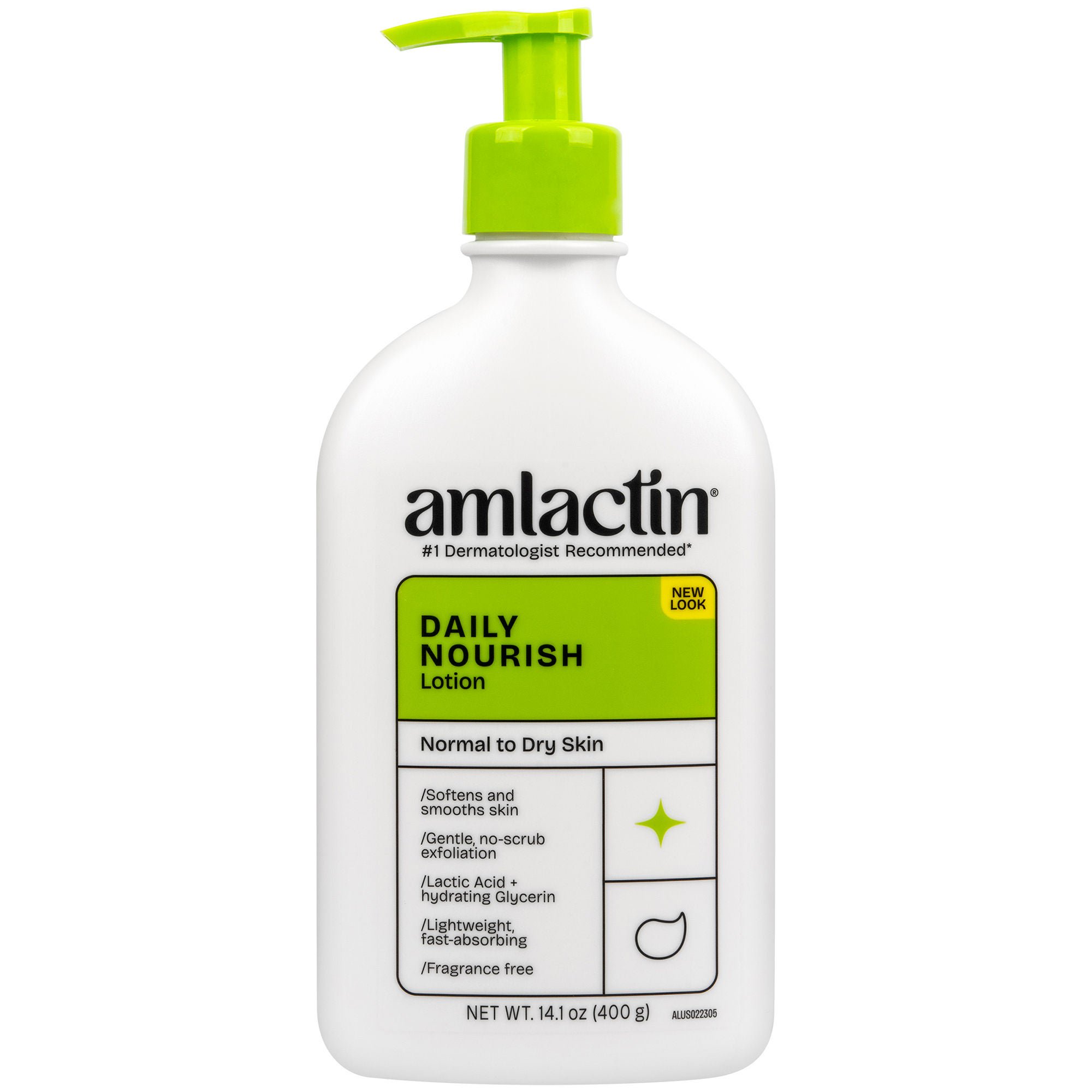 Hand and Body Moisturizer Amlactin® Daily 14.1 oz. Pump Bottle Unscented Lotion