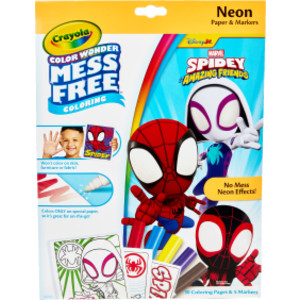 Color Wonder Neon Coloring Pages & Markers, Spidey