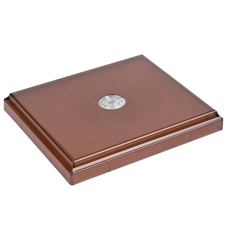 9-inch x 7.5-inch Traex® straw boss brown straw dispenser lid
