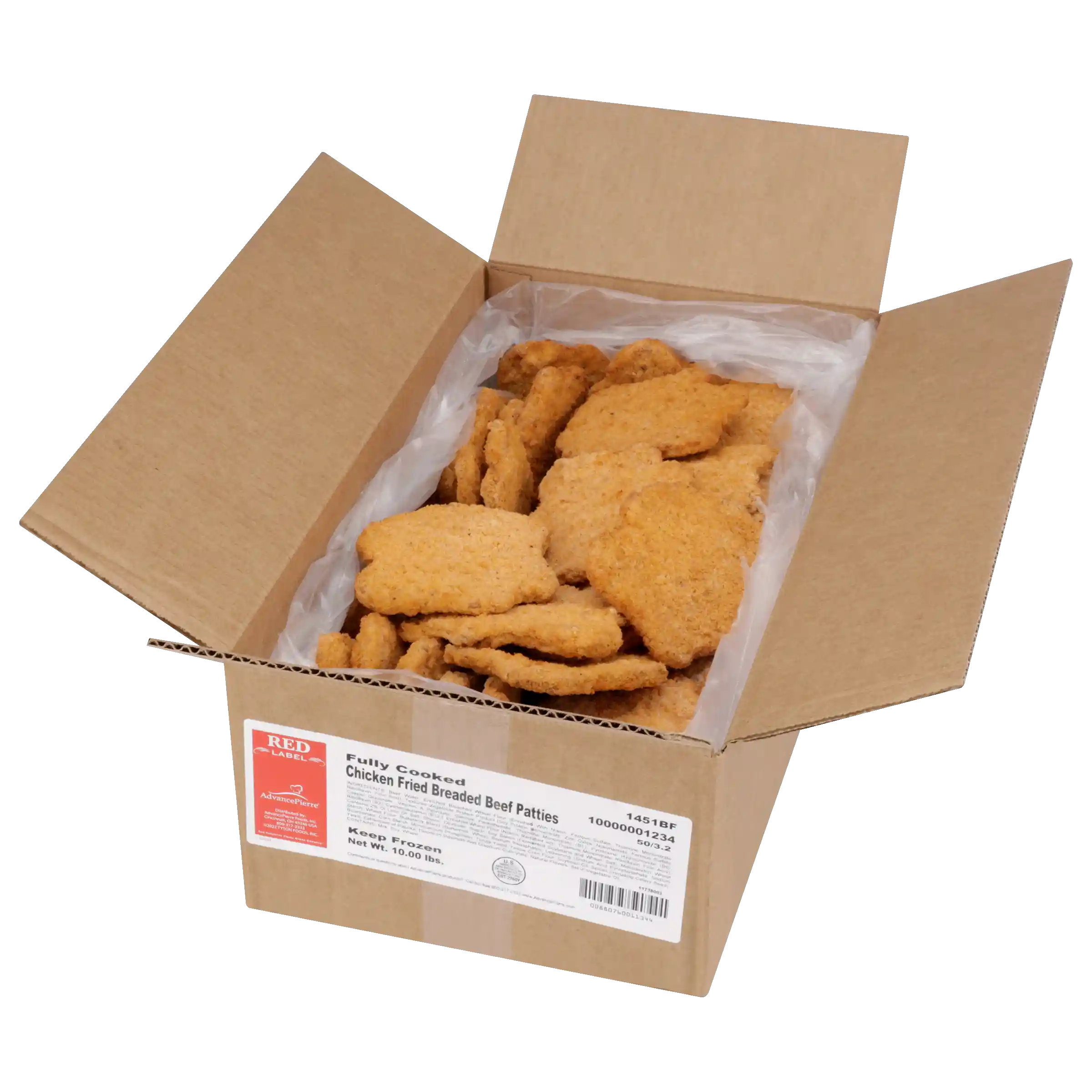 AdvancePierre™ Red Label Fully Cooked Breaded Western Crumb Style  Country Fried Beef Patties, 3.2 oz_image_4