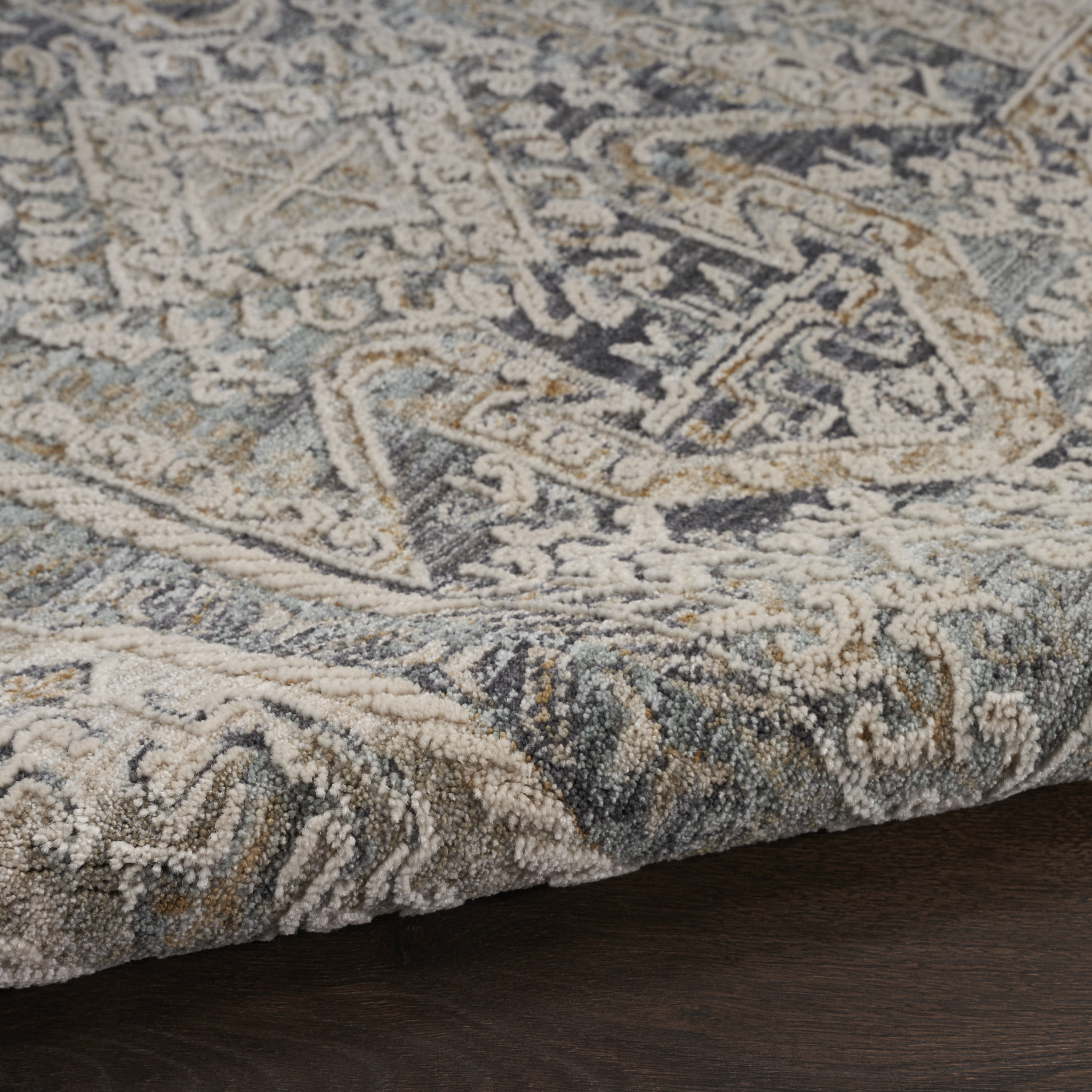 Nourison Lynx 7'10" x 10'1" Ivory Charcoal Vintage Indoor Rug