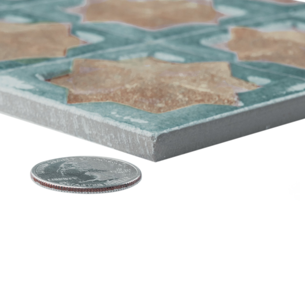 Tetuan Astre Terra Aqua 12-1/8 in. x 21-7/8 in. Porcelain Wall Tile