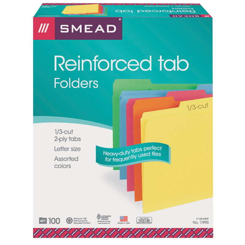 File+Folders%2C+1%2F3+Cut%2C+Reinforced+Top+Tab%2C+Letter%2C+Assorted%2C+100%2Fbox