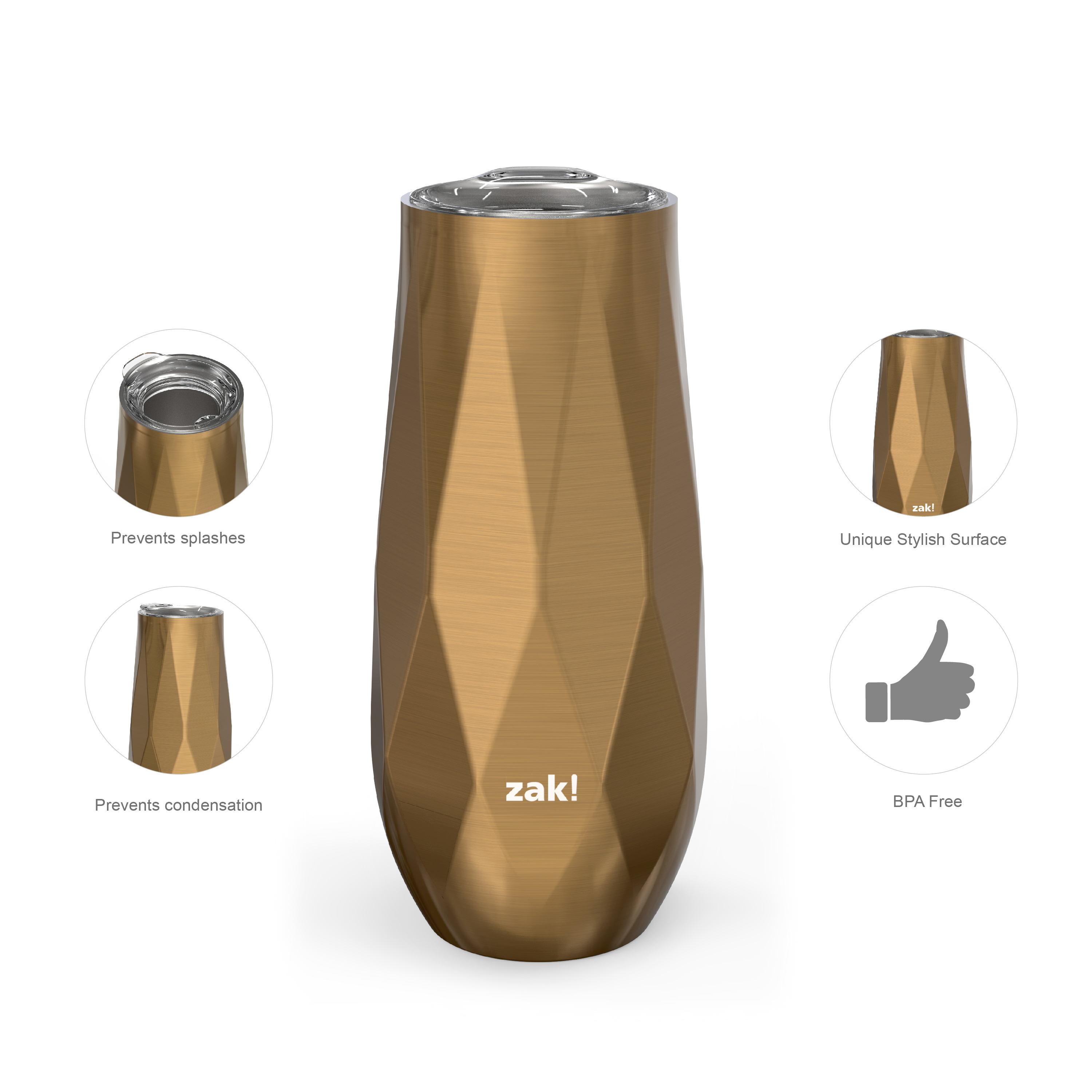 Fractal 9 ounce Vacuum Insulated Stainless Steel Tumbler, Copper slideshow image 9 Fractal 9 ounce Vacuum Insulated Stainless Steel Tumbler, Copper slideshow image 9