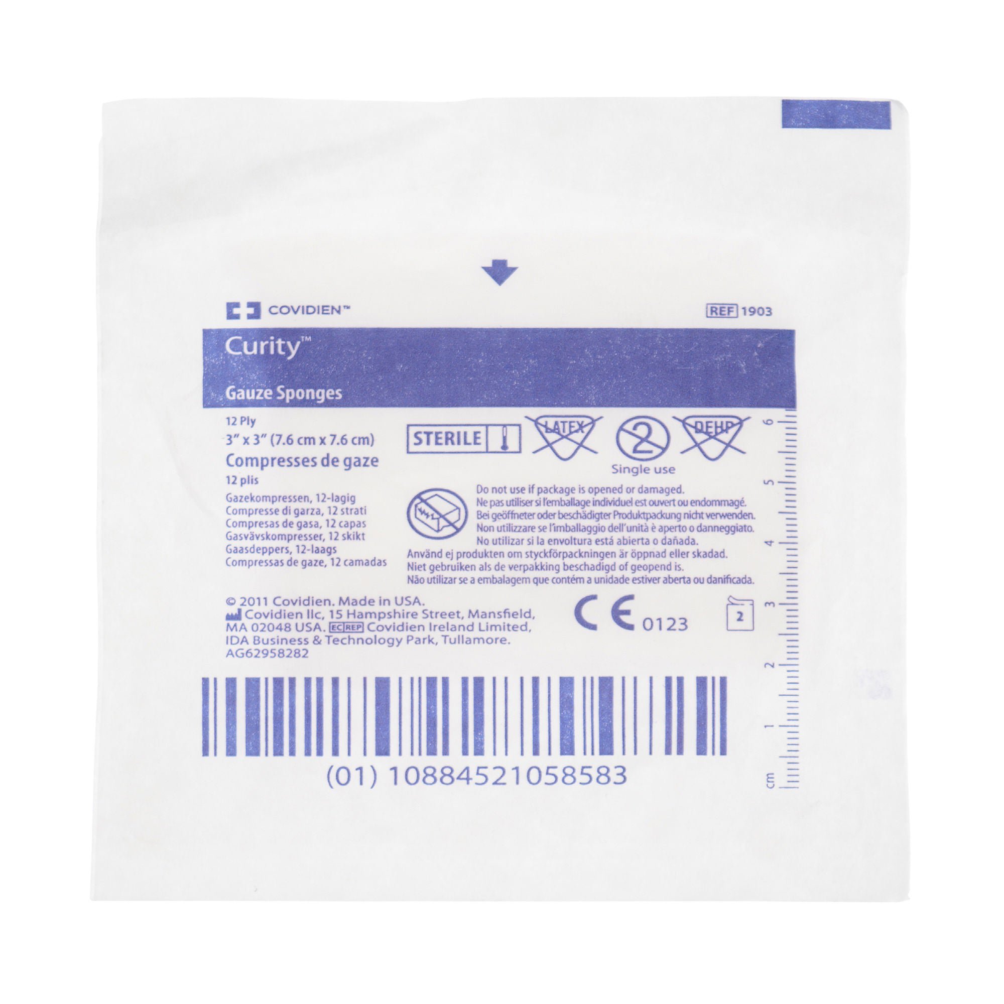 Curity™ Sterile USP Type VII Gauze Sponge, 3 x 3 Inch, 12-Ply