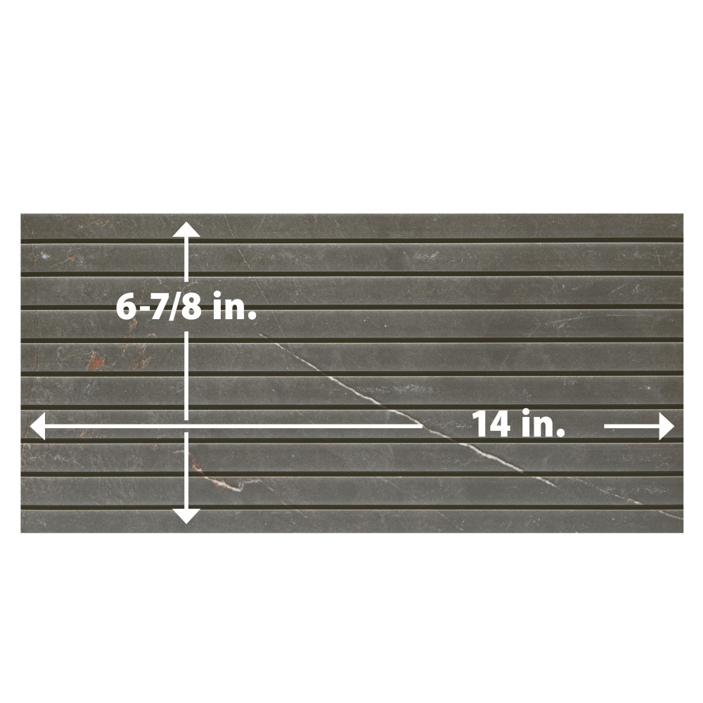 Istanbul Strata Night 6-7/8 in. x 14 in. Porcelain Floor and Wall Tile