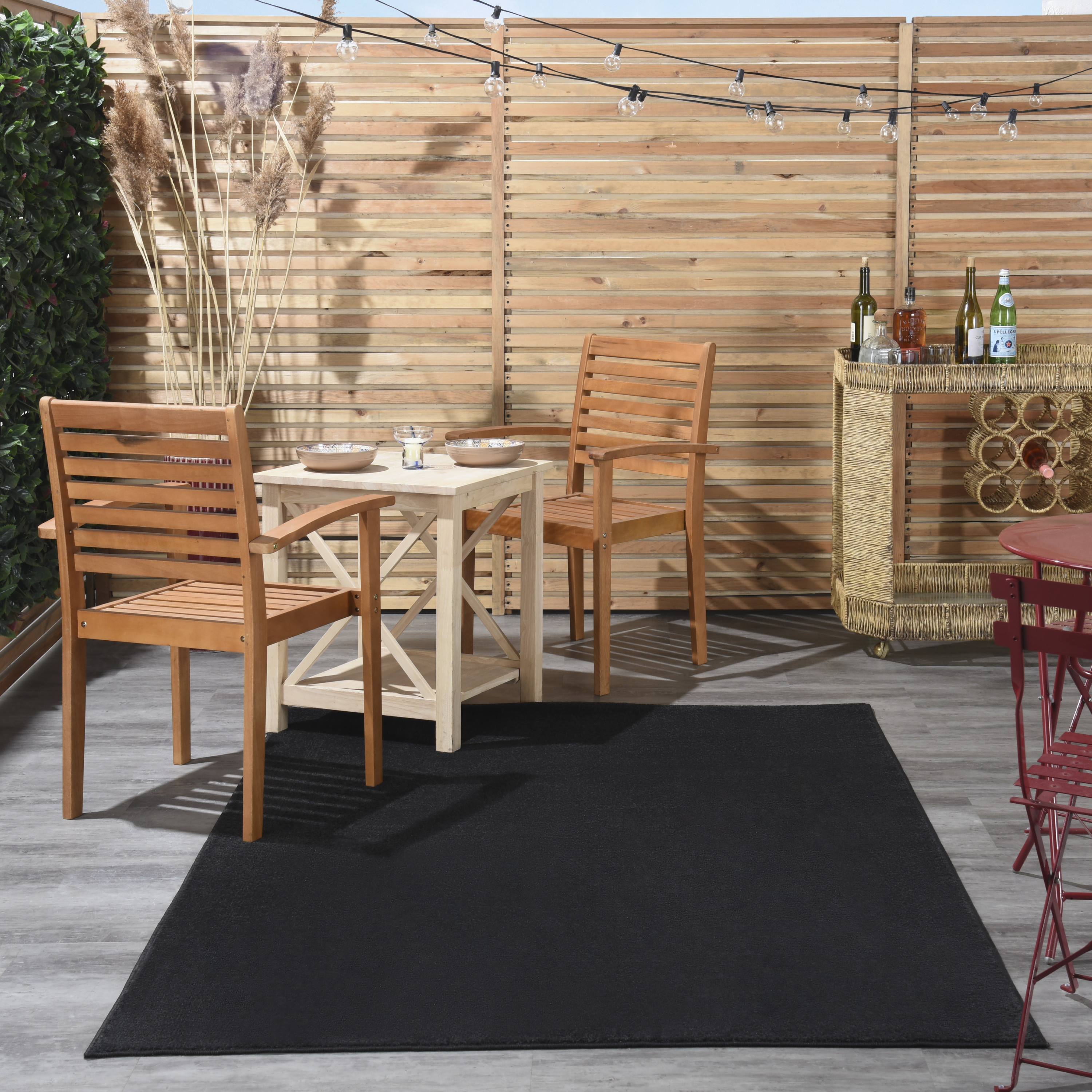 Nourison Nourison Essentials 5' x 7' Black Outdoor Rug