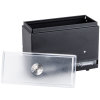 One-sided bulk unwrapped straw dispenser in black