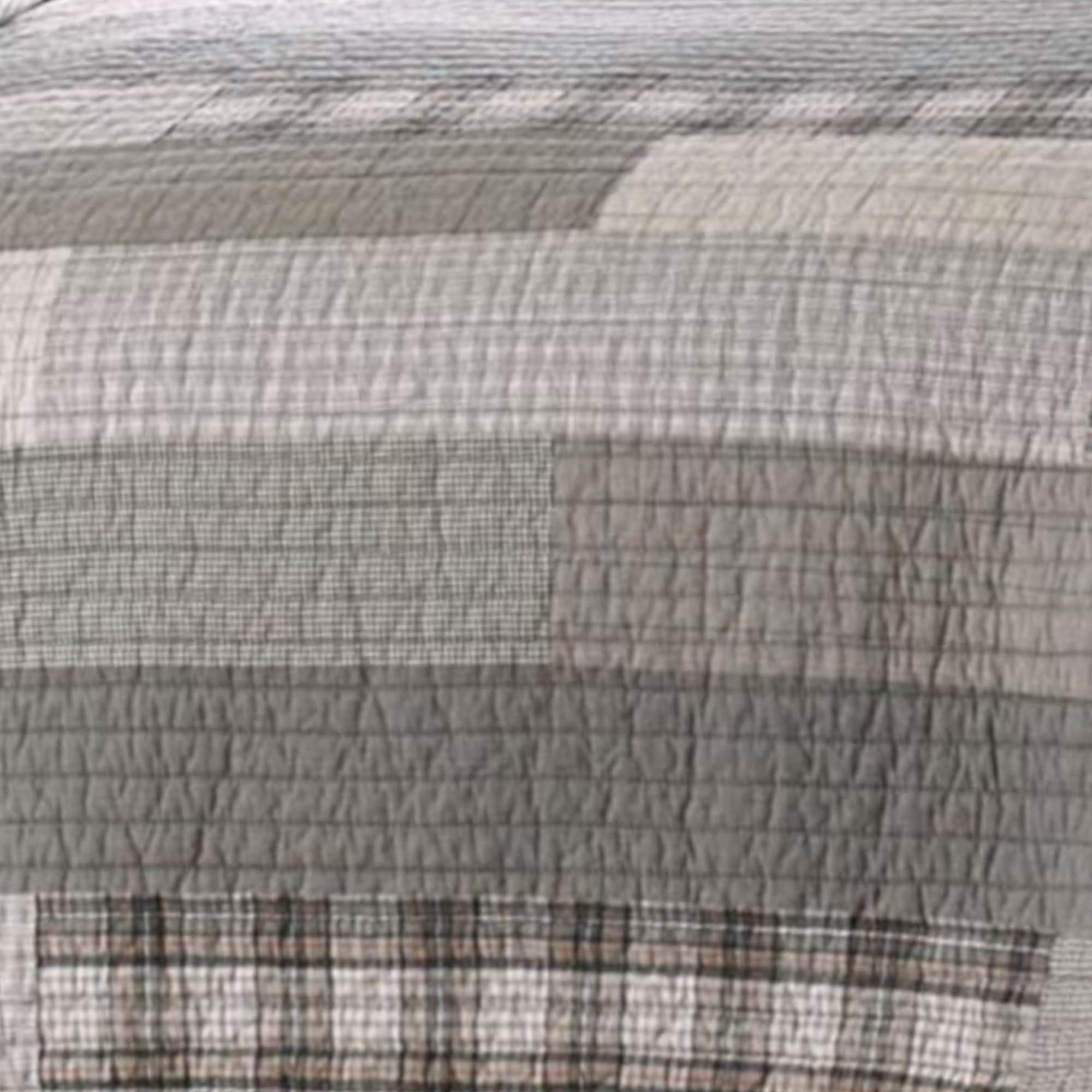 Eddie Bauer Cotton Quilt & Sham Sets (Fairview Patchwork-Grey)