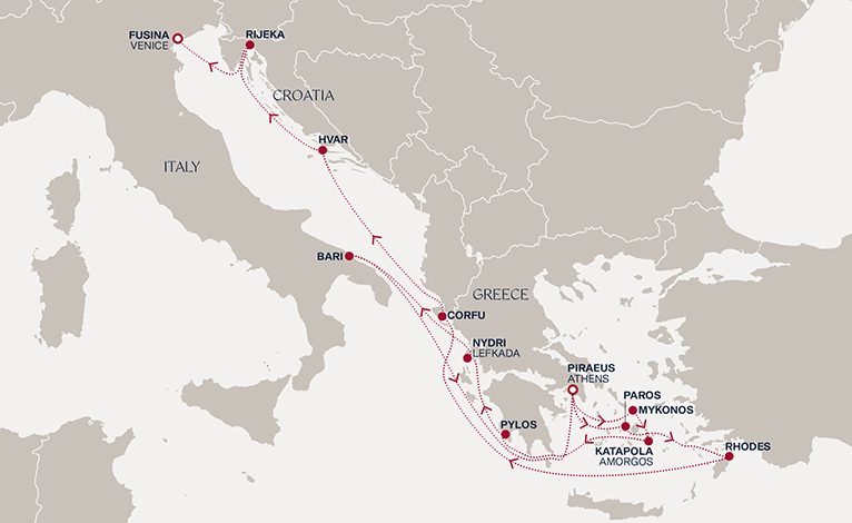 Itinerary map