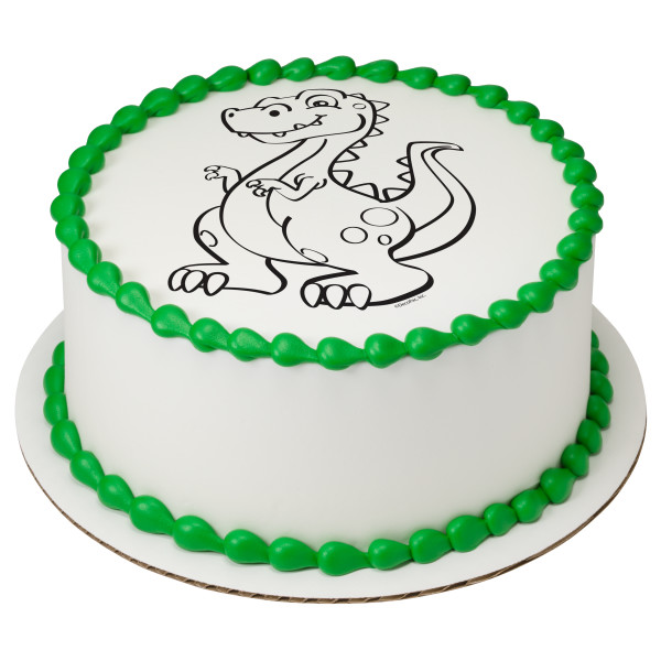 Paintable T-Rex PhotoCake® Edible Image®