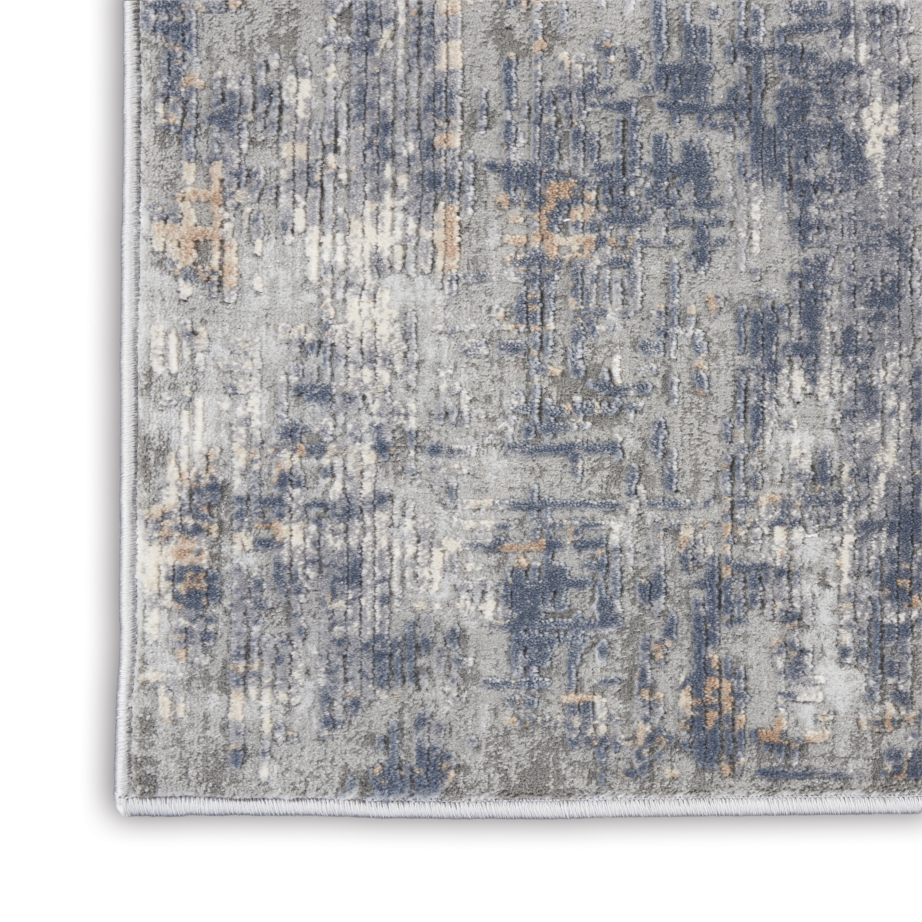 Nourison Rustic Textures 5'3" x 7'3" Grey Beige Modern Indoor Rug