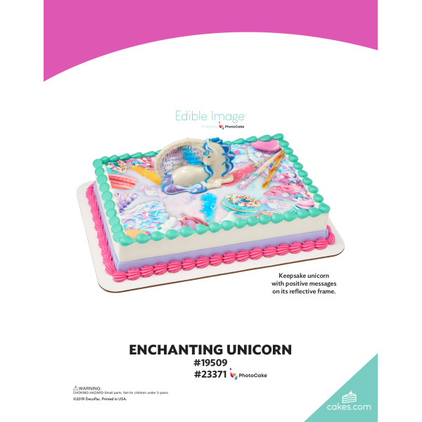 Enchanting Unicorn The Magic of Cakes® PhotoCake® Enhanced Background Page