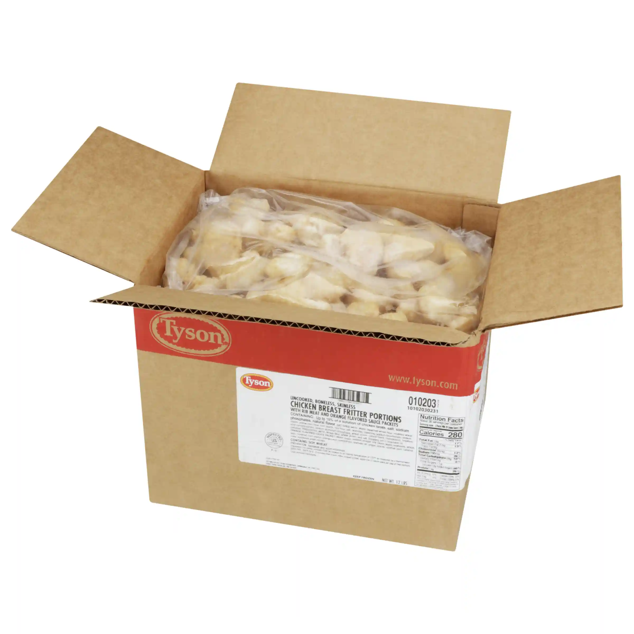 Tyson® Uncooked Chicken Breast Chunk Fritters With Orange Flavored Sauce Packets_image_4