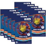 Tru-Ray&reg; Construction Paper, Heavyweight, White, 9" x 12", 50 Sheets Per Pack, 10 Packs PAC103026-10