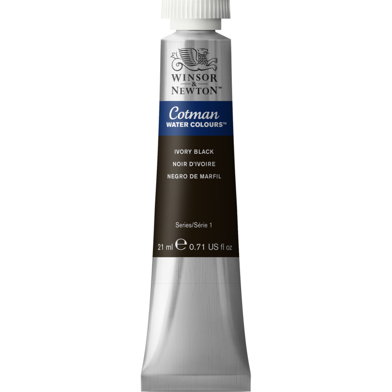 Cotman Watercolor Paint, 21 mL Tube, Ivory Black