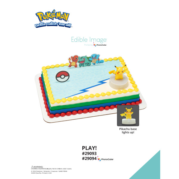 Pokémon Play! The Magic of Cakes® PhotoCake® Enhanced Background Page