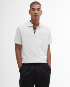 Tartan Pique Polo Shirt Whisper White