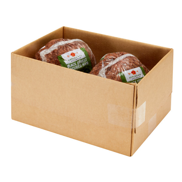 APPLEGATE NATURALS(r) Black Forest Ham, 2/4 lb avg. . C1RM - Front Right Open Case (Hi Res)