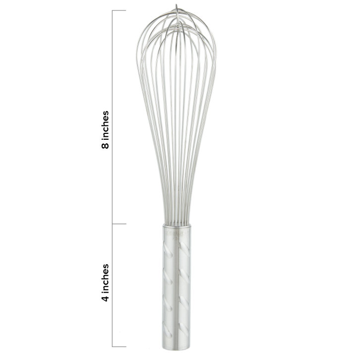 12-inch stainless steel piano whip