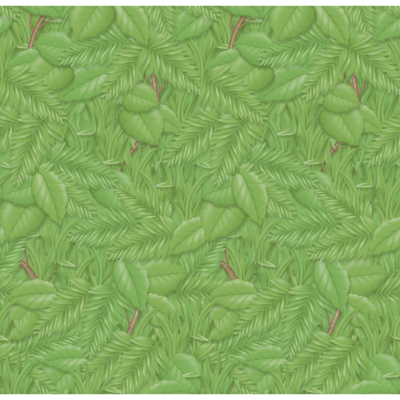 Bulletin Board Art Paper, Tropical Foliage, 48" x 12', 4 Rolls
