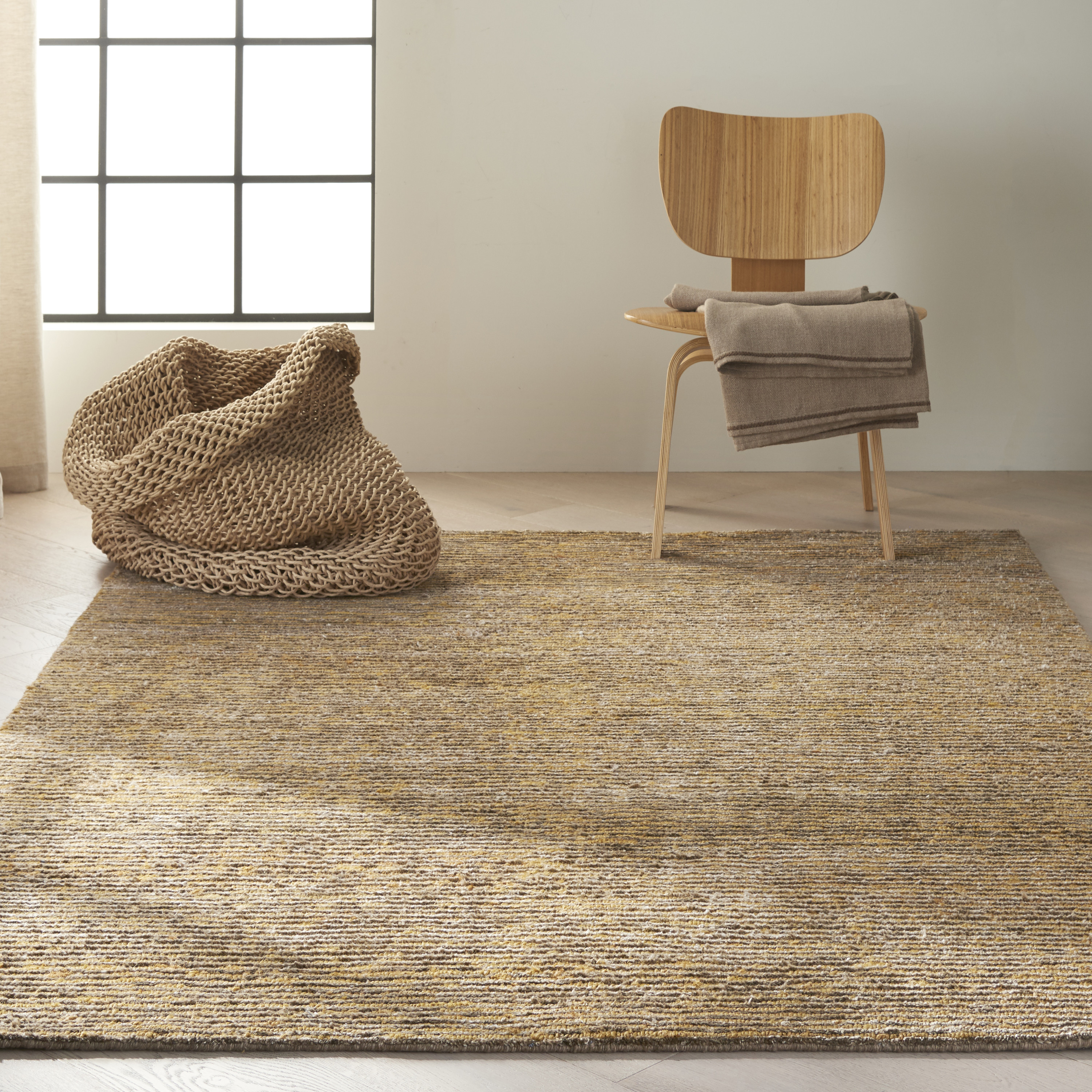 Calvin Klein Mesa 5'6" x 7'5" Fossil Modern Indoor Rug