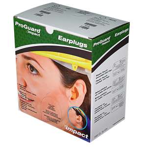 Impact, Pro-Guard, Disposable Foam Ear Plugs, Non-Corded, Orange