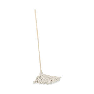 Boardwalk, Deck Cotton Cut-End Wet Mop Head with 1" Headband, #16, White